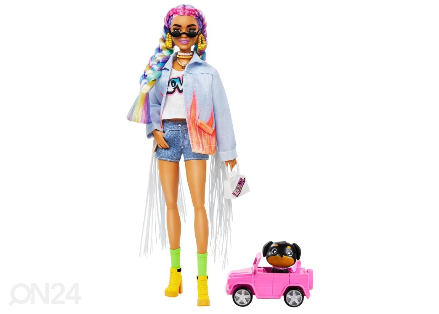 Barbie® Ekstra Sateenkaari hiukset kuvasuurennos