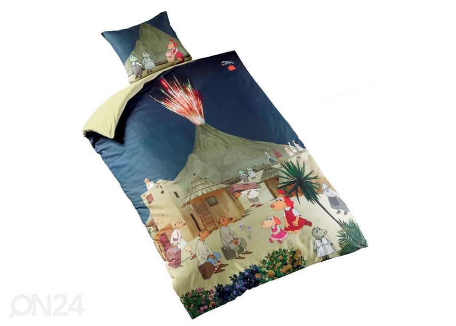 Bradley pussilakana Lotte ja tulivuori 150x210 cm kuvasuurennos