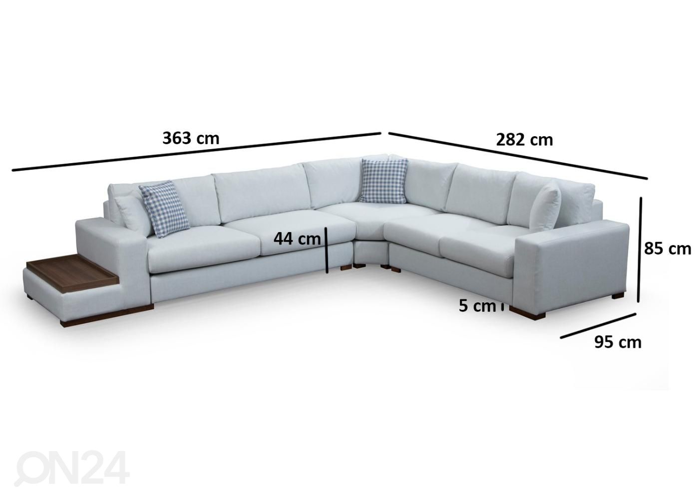 Divaanisohva kuvasuurennos mitat