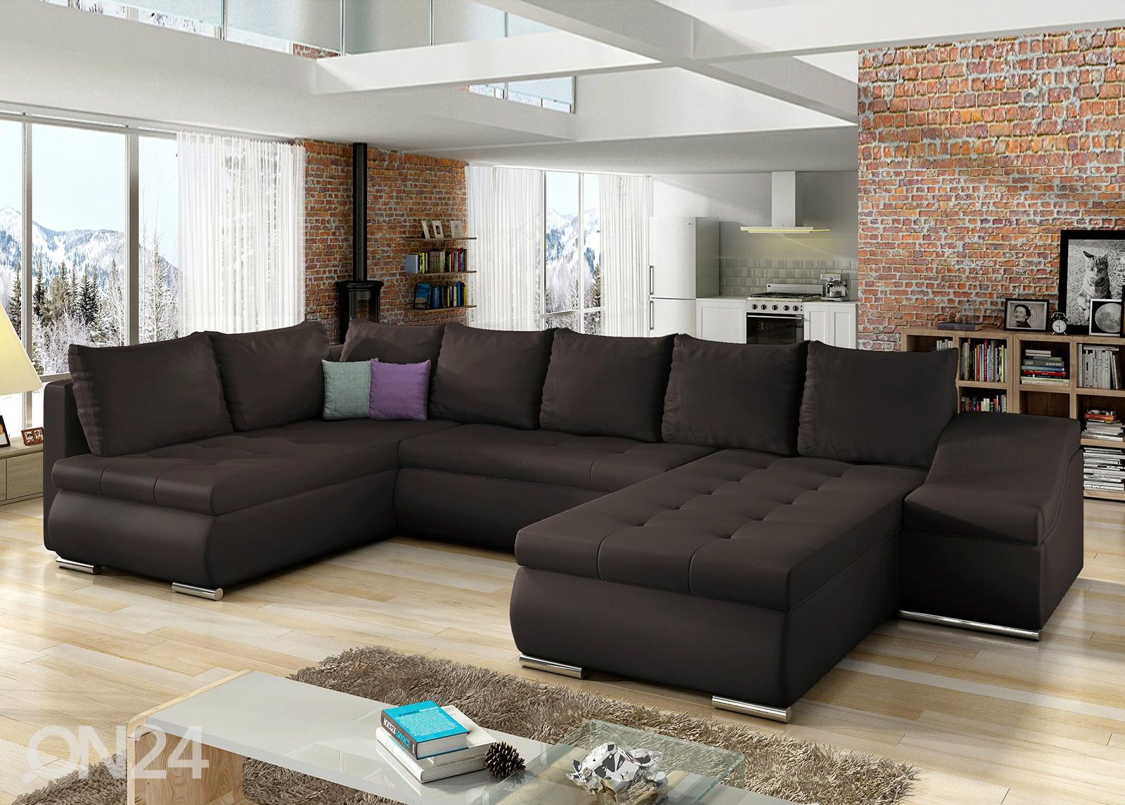 Divaanivuodesohva vuodevaatelaatikolla Giovanni kuvasuurennos