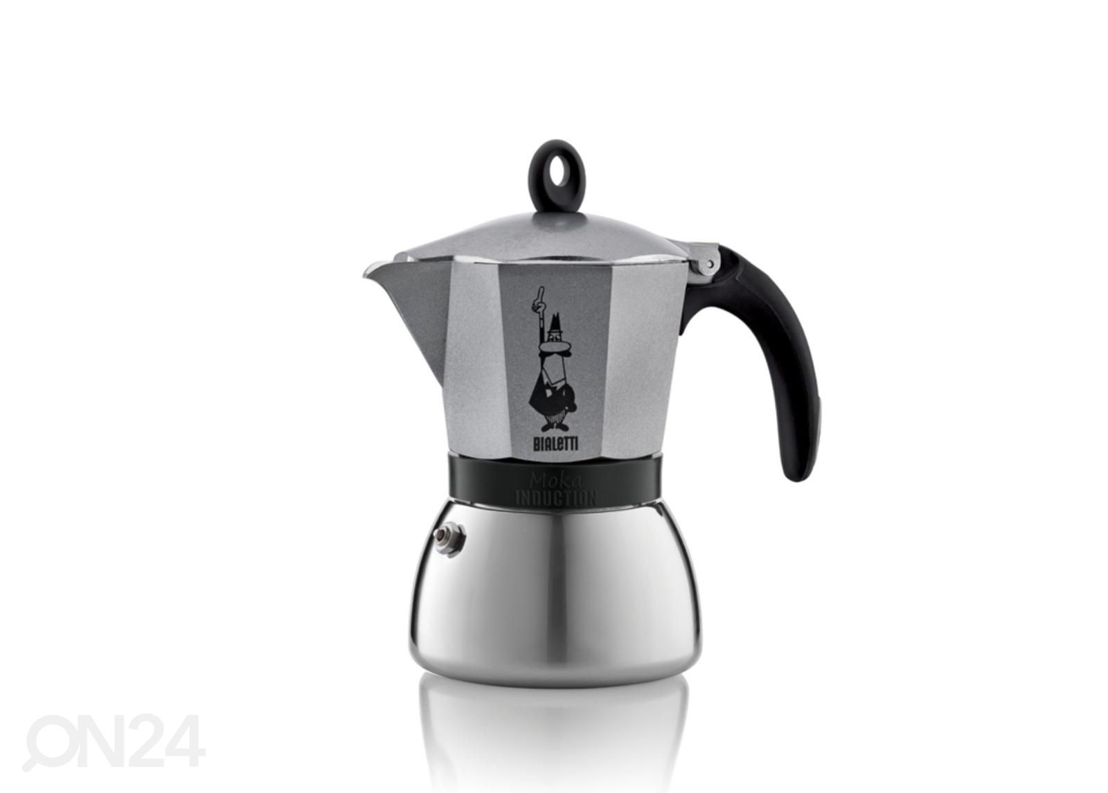 Espressokannu Bialetti Moka 6 kupille, antrasiittiharmaa kuvasuurennos