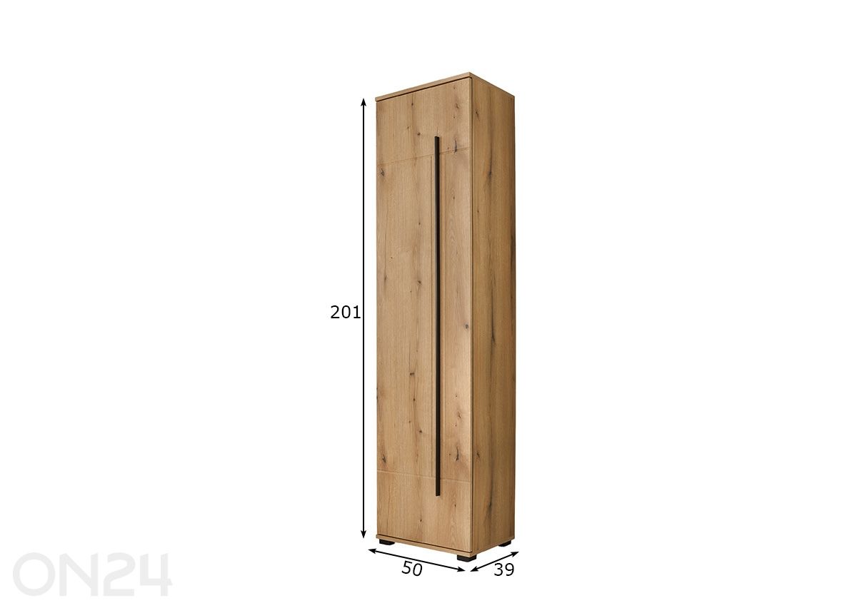 Eteiskaappi Cantara kuvasuurennos mitat