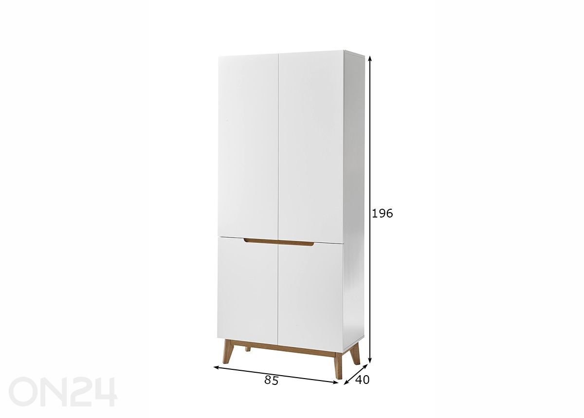 Eteiskaappi Cervo kuvasuurennos mitat