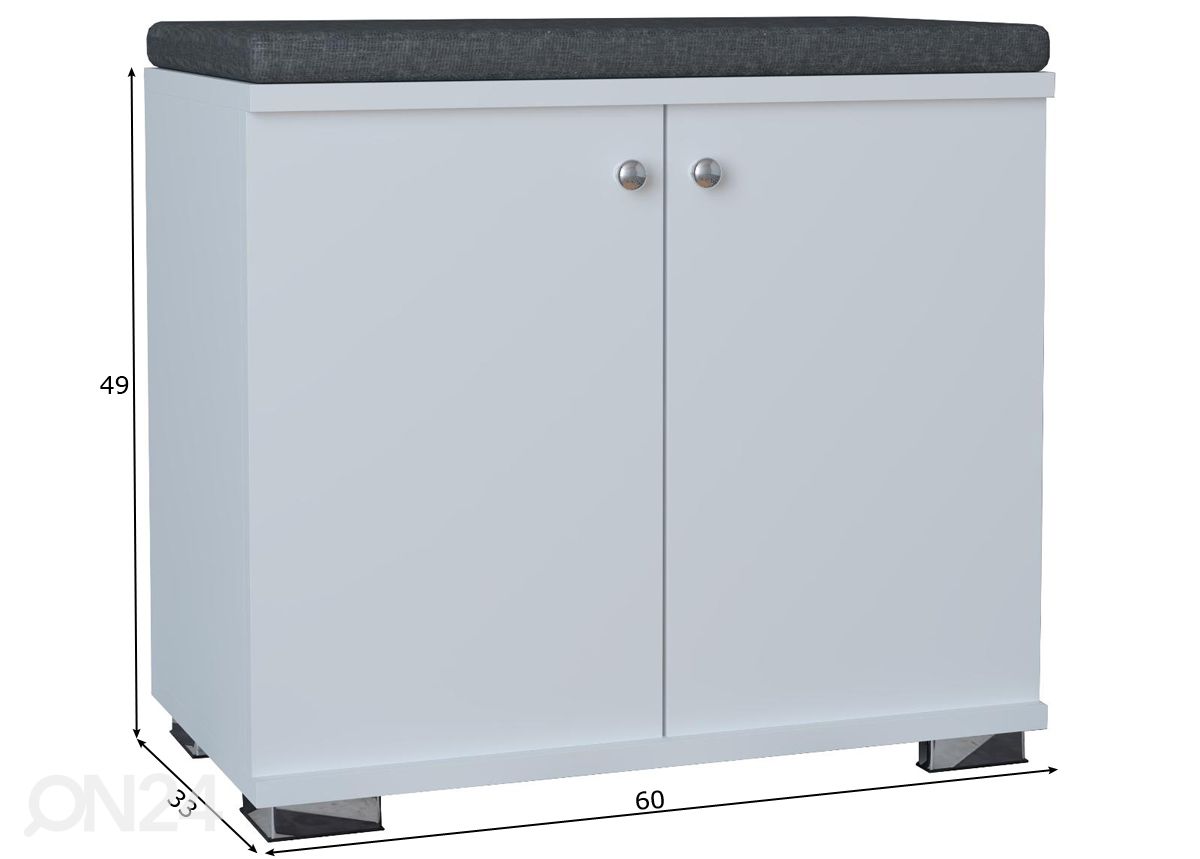 Eteiskaappi Gados S 60 cm kuvasuurennos mitat