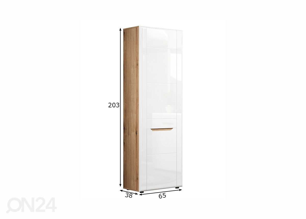 Eteiskaappi Marlon 65 cm kuvasuurennos mitat