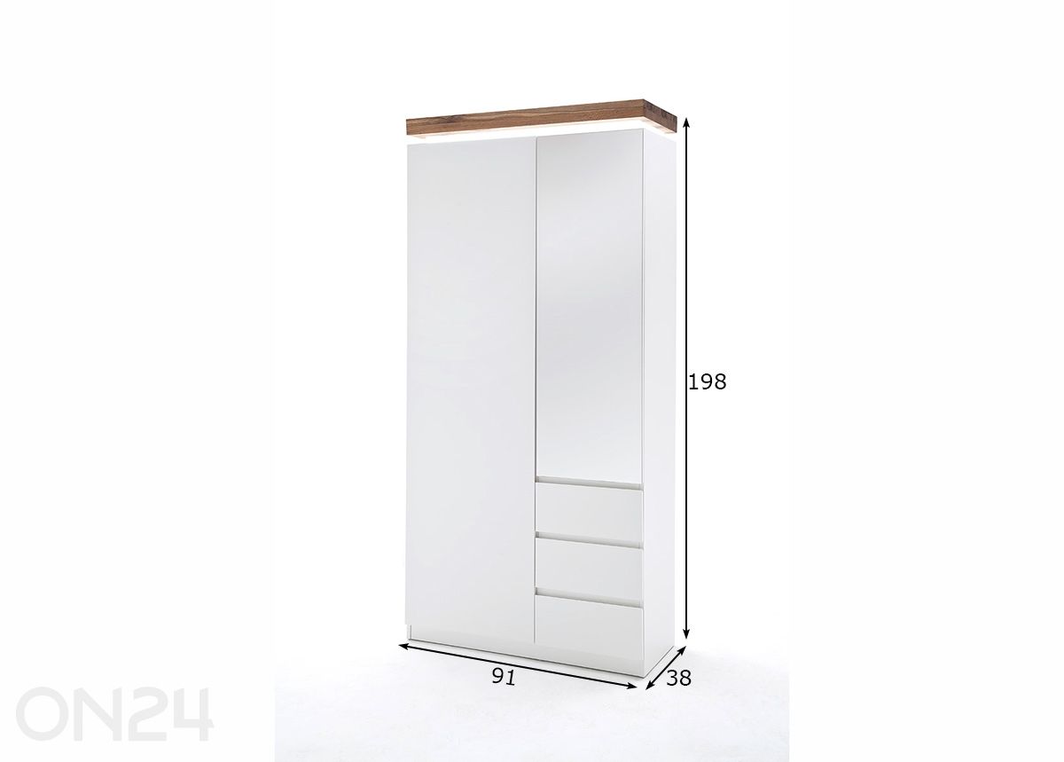 Eteiskaappi Romina kuvasuurennos mitat