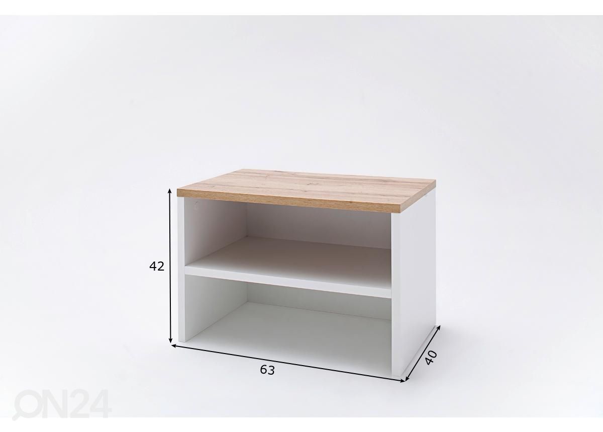 Eteispenkki Nia 63 cm kuvasuurennos mitat