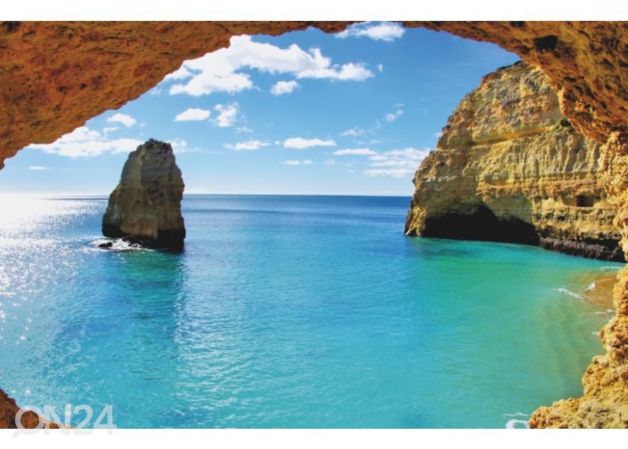 Fleece kuvatapetti Algarve Coast Rocks 368x254 cm kuvasuurennos