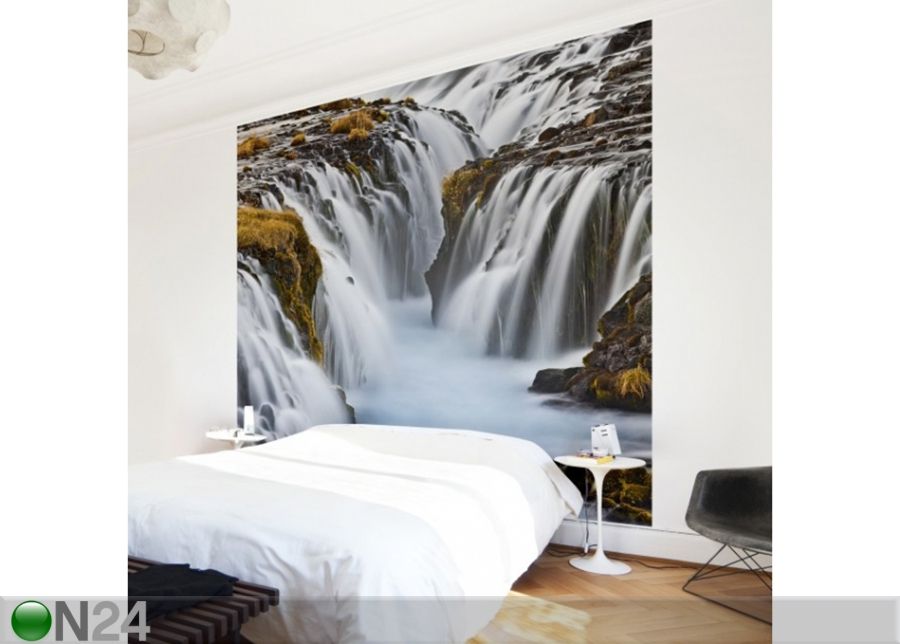 Fleece-kuvatapetti BRUARFOSS WATERFALL IN ICELAND kuvasuurennos