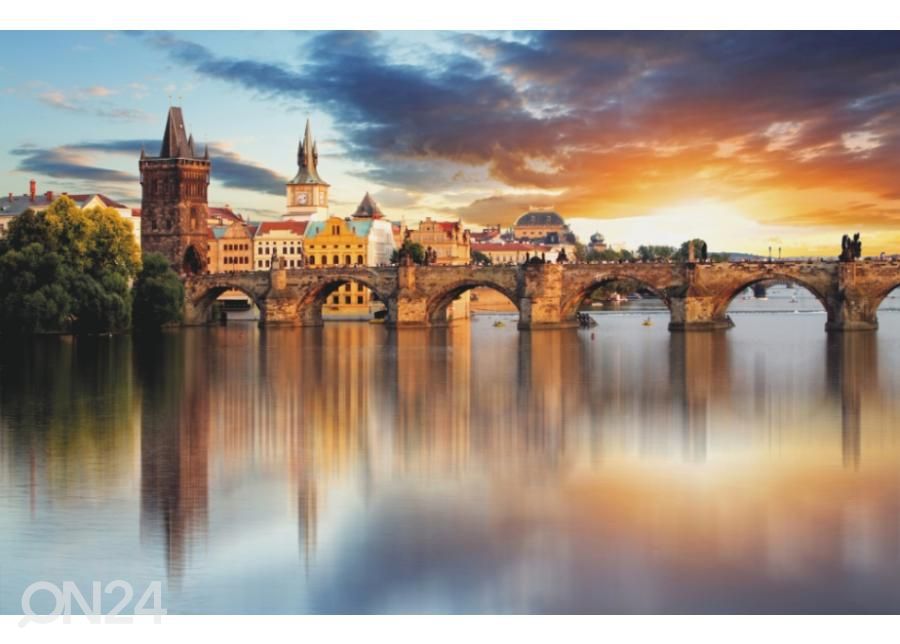 Fleece kuvatapetti Charles Bridge In Prague 416x290 cm kuvasuurennos