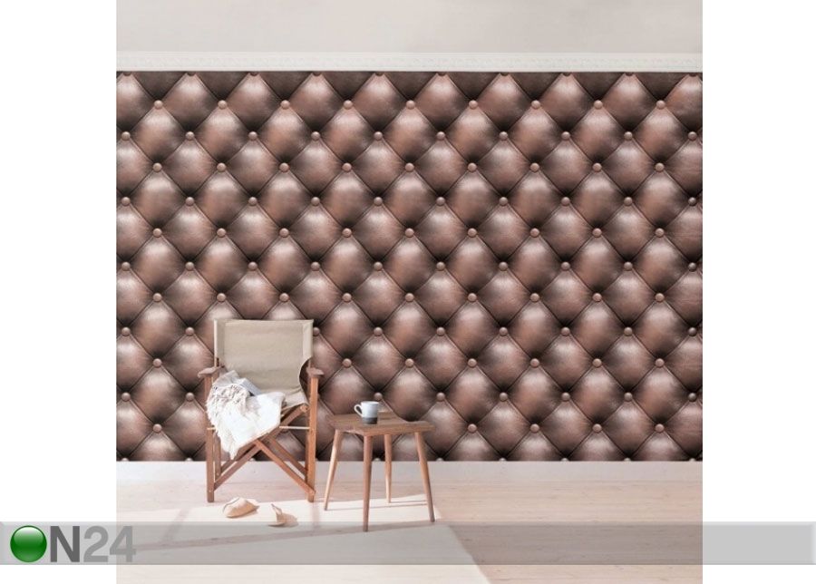 Fleece-kuvatapetti Chesterfield Leather kuvasuurennos