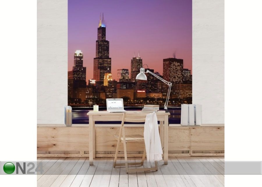 Fleece-kuvatapetti CHICAGO SKYLINE kuvasuurennos