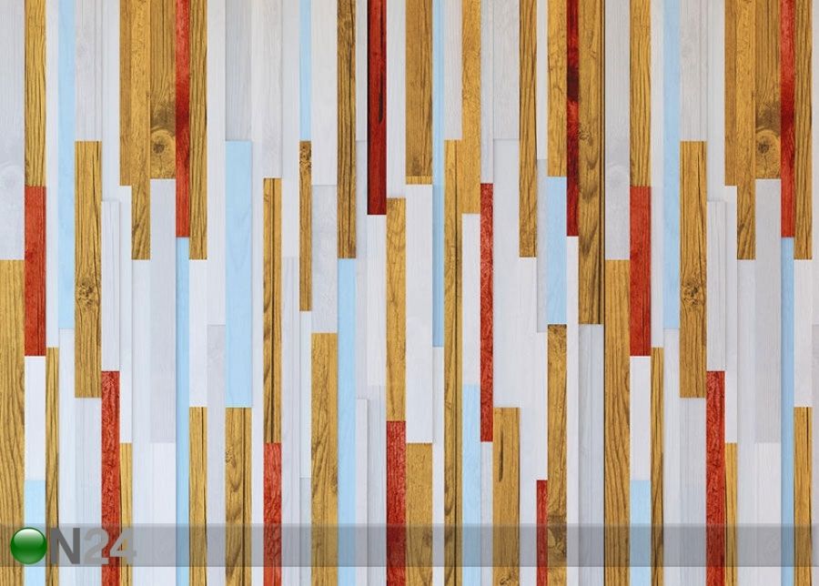 Fleece kuvatapetti Colored Boards 360x270 cm kuvasuurennos