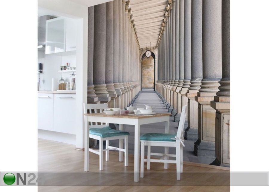 Fleece-kuvatapetti Columns in the Mill Colonnade in Karlovy Vary kuvasuurennos