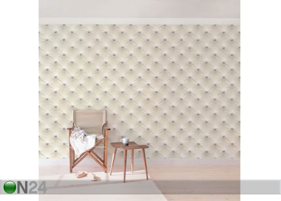 Fleece-kuvatapetti Diamond Cream Luxury kuvasuurennos