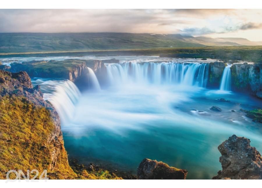 Fleece kuvatapetti Godafoss Waterfall 400x260 cm kuvasuurennos