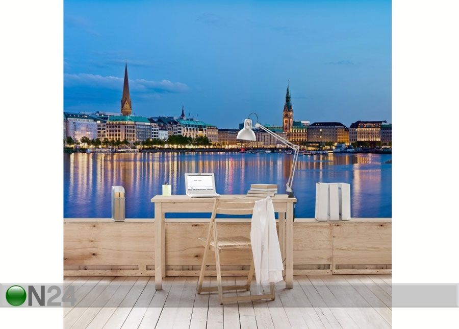 Fleece-kuvatapetti HAMBURG SKYLINE kuvasuurennos