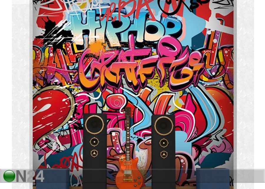 Fleece-kuvatapetti HipHop Graffiti kuvasuurennos
