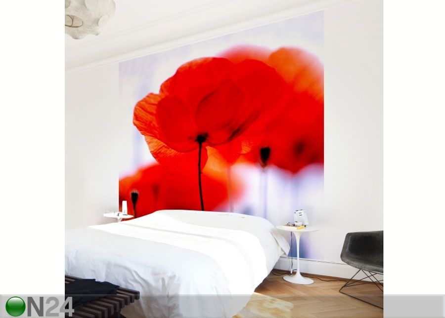 Fleece-kuvatapetti MAGIC POPPIES kuvasuurennos