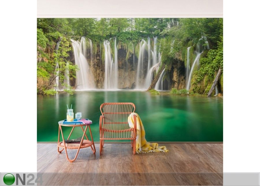 Fleece-kuvatapetti PLITVICE LAKES WATERFALLS kuvasuurennos