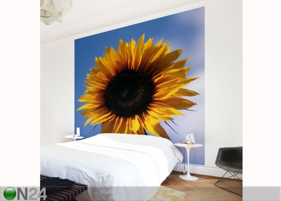Fleece-kuvatapetti SUNFLOWER TRIO PART 1 kuvasuurennos