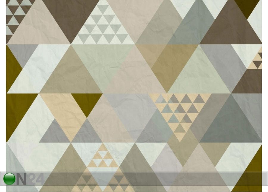 Fleece-kuvatapetti TRIANGLES 360x270 cm kuvasuurennos