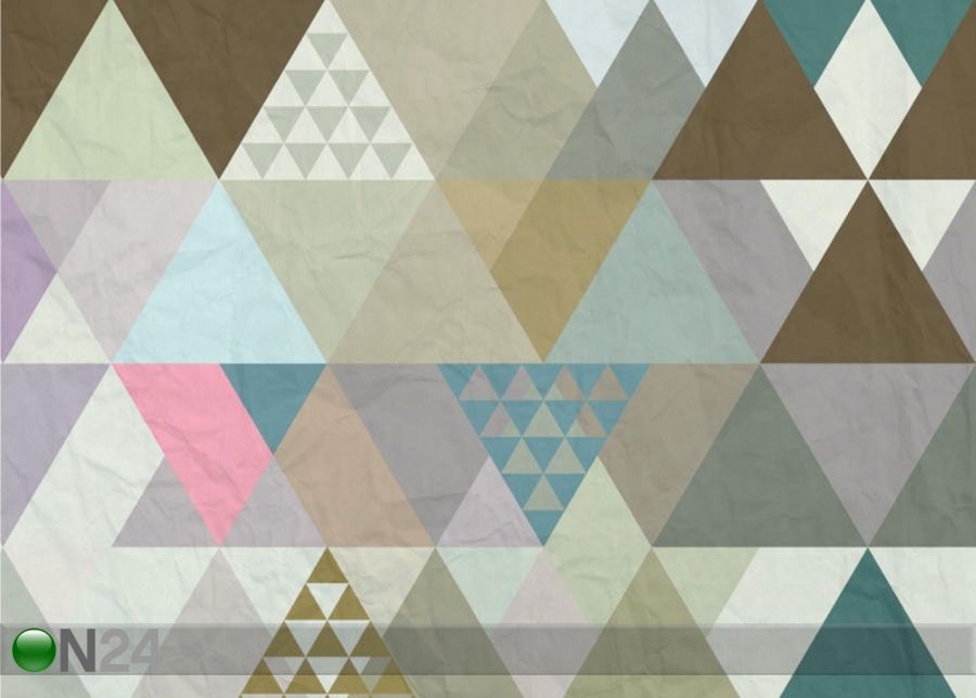Fleece-kuvatapetti TRIANGLES 360x270 cm kuvasuurennos