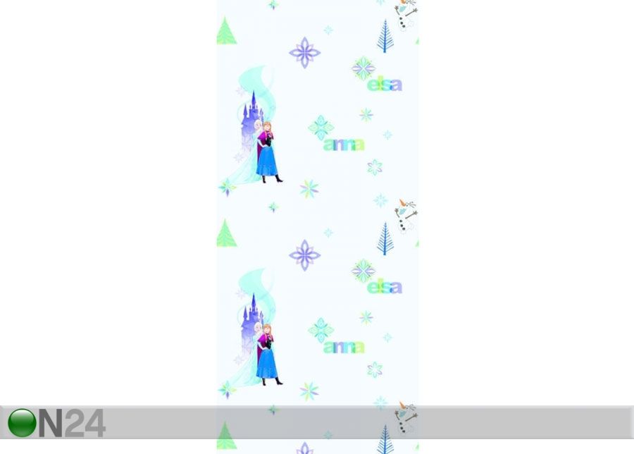 Fleece-tapetti FROZEN: ELZA AND ANNA, BLUE 53x1000 cm kuvasuurennos