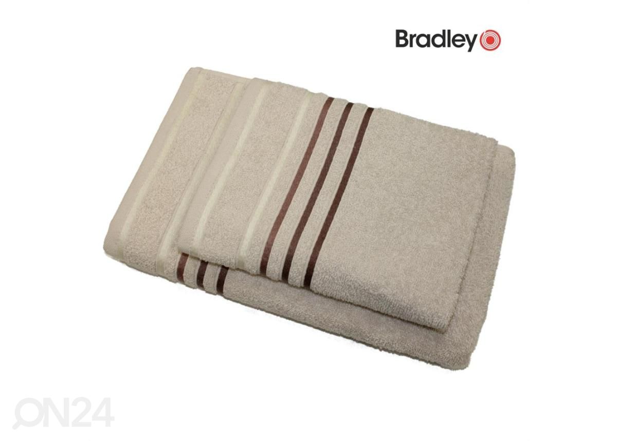 Froteepyyhe 50x70 cm raidallisella kuviolla beige kuvasuurennos