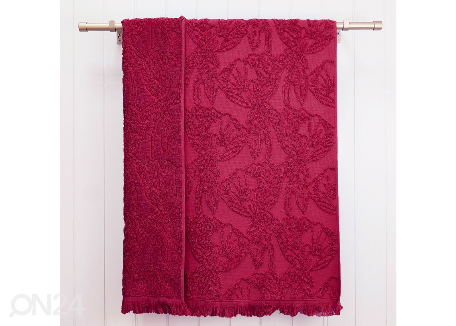 Froteepyyhe Blossom Blossom, vadelma 48x90 cm kuvasuurennos