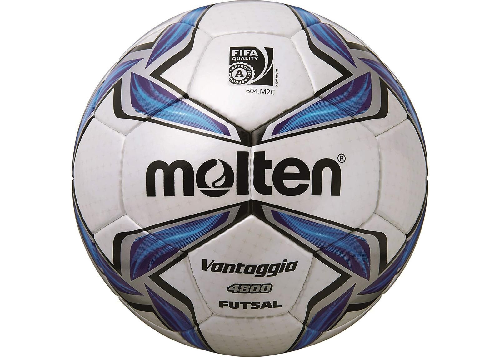 Futsal pallo f9v4800 synteettinen nahka valkoinen-sininen-hopea Molten kuvasuurennos