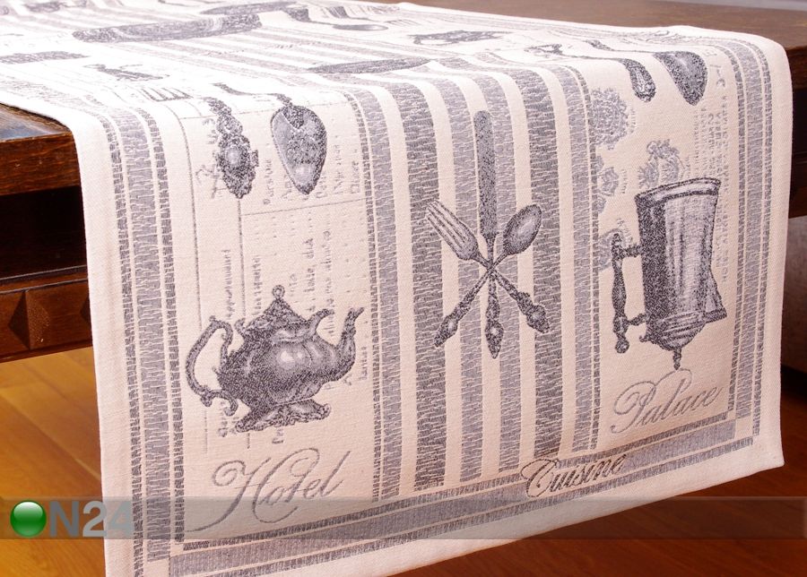 Gobeliini pöytäliina Retro 45x140 cm kuvasuurennos