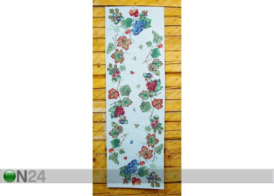 Gobeliini pöytäliina Viinirypäleet 44x140 cm kuvasuurennos