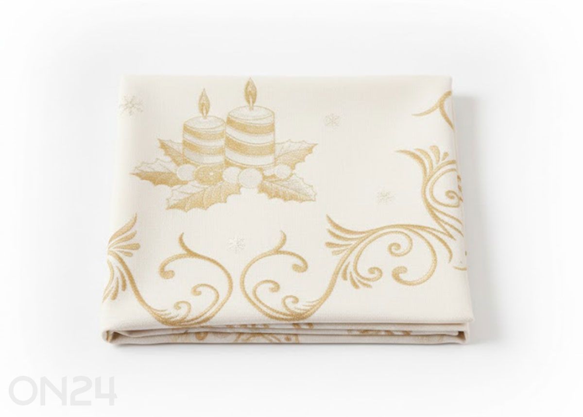 Gobeliinikankainen pyöreä joululiina Cloche Ø140 cm kuvasuurennos