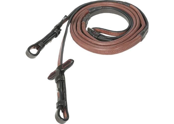 Hevosen ohjat soft grip kumi poni ruskea kuvasuurennos