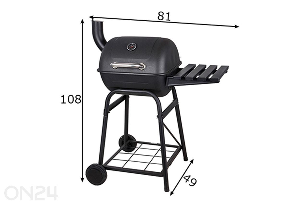 Hiiligrilli Barrel kuvasuurennos mitat