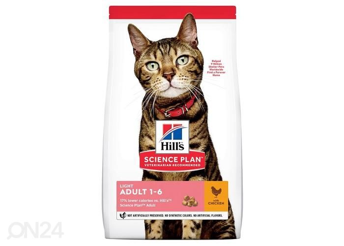 Hill's Science Plan Light kissanruoka kananlihalla 10 kg kuvasuurennos