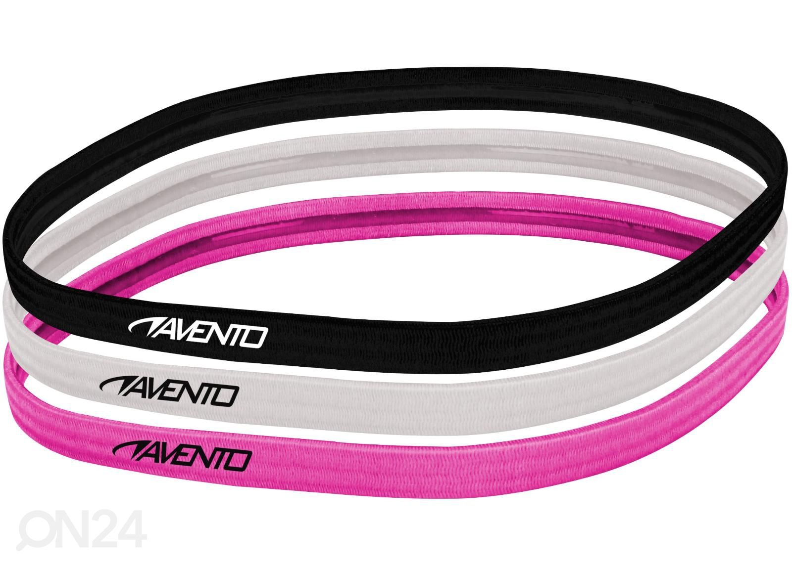 Hiuslenkit Avento 3 kpl roosa kuvasuurennos