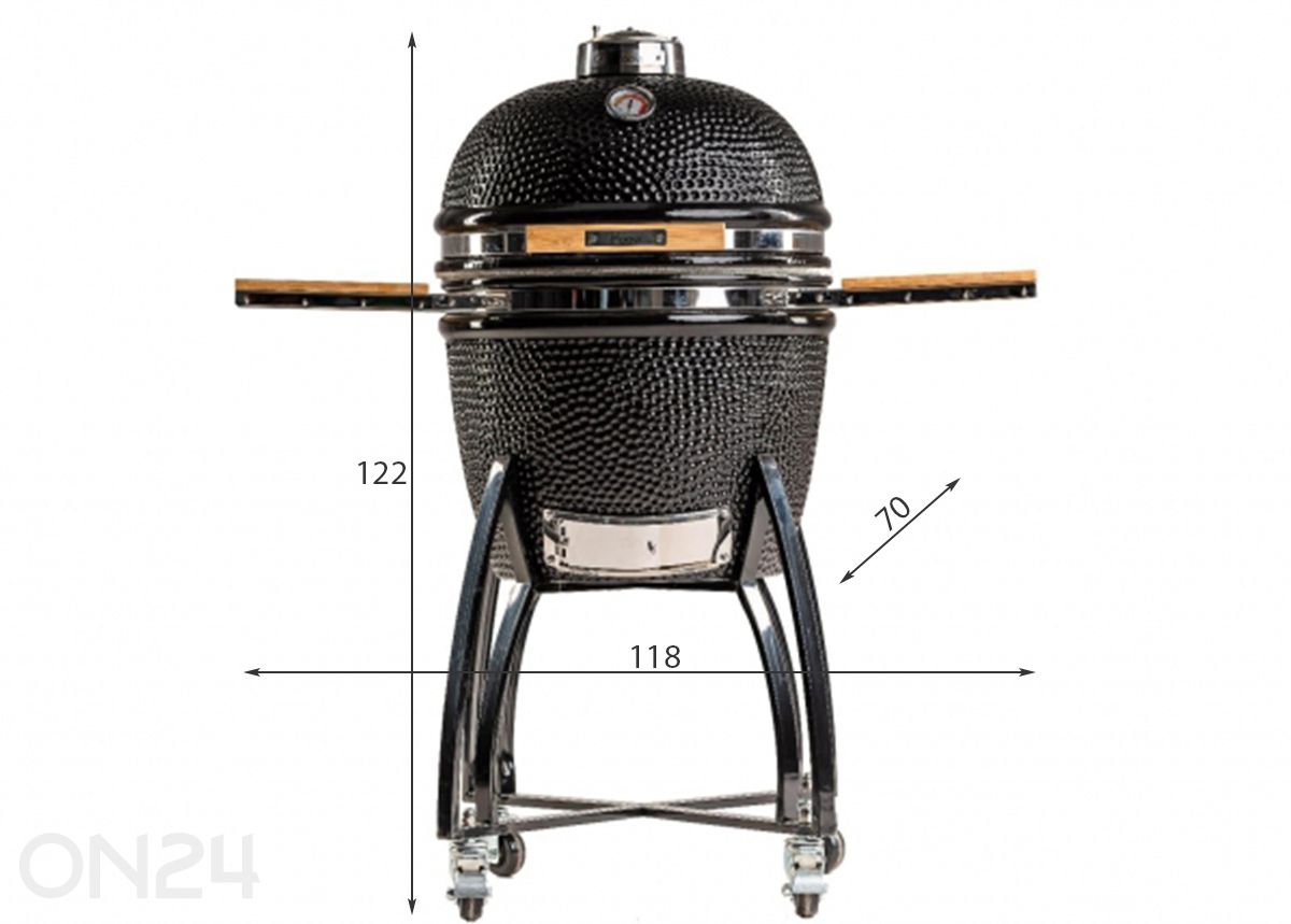 Hoovi Kamado Large with Cooking System kuvasuurennos mitat