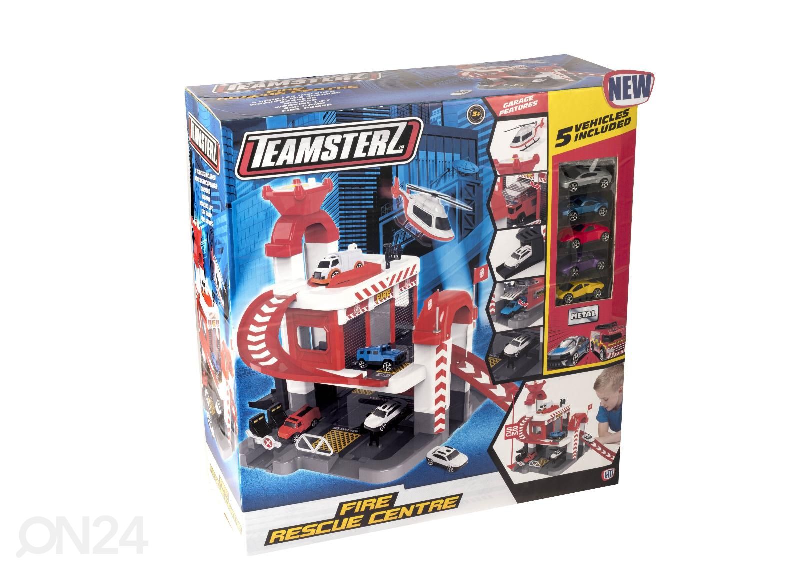 HTI Teamsterz Paloaseman lelusetti + 5 autoa kuvasuurennos
