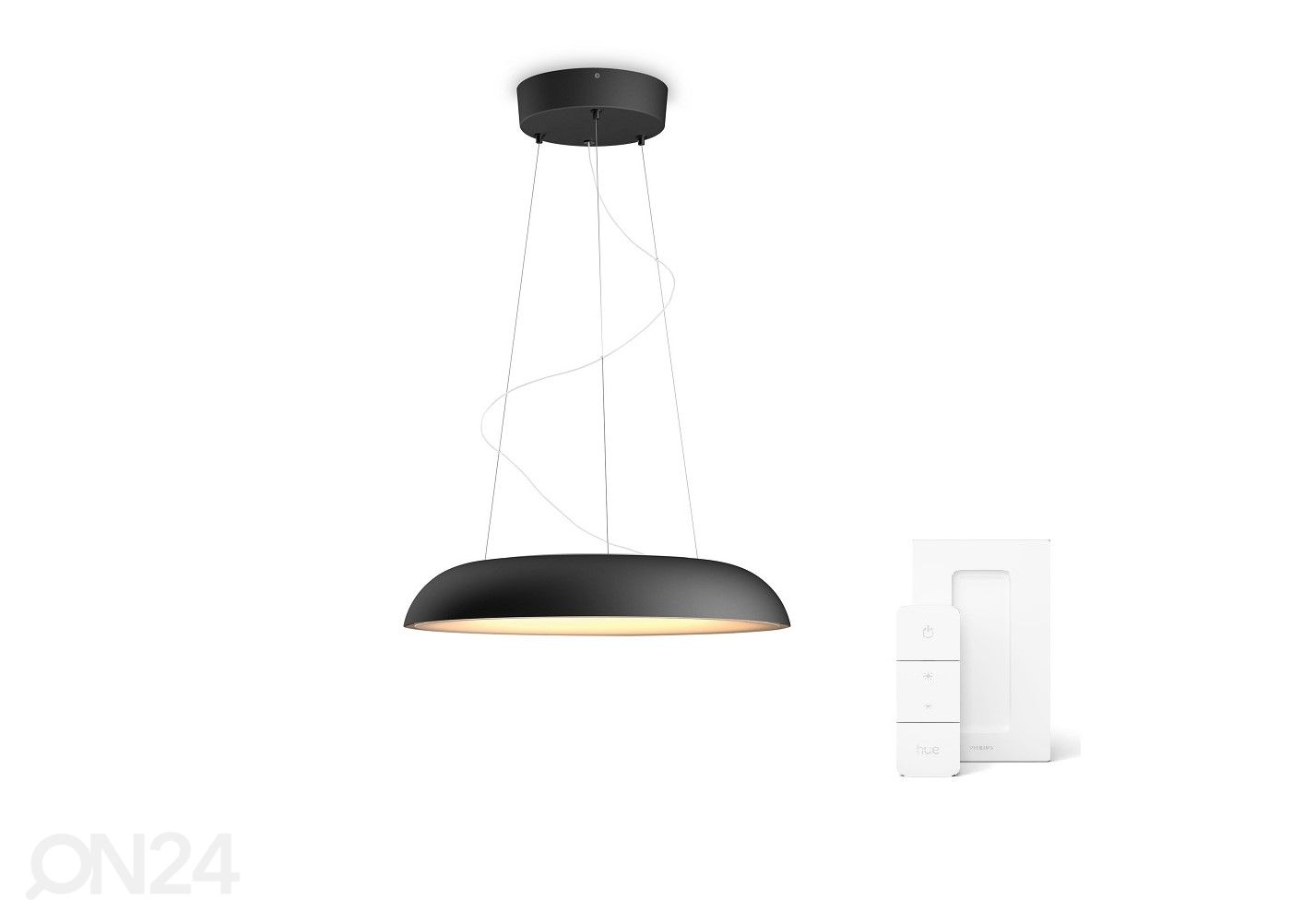 Hue White ambiance Amaze älykäs riippuvalaisin musta + kaukosäädin kuvasuurennos