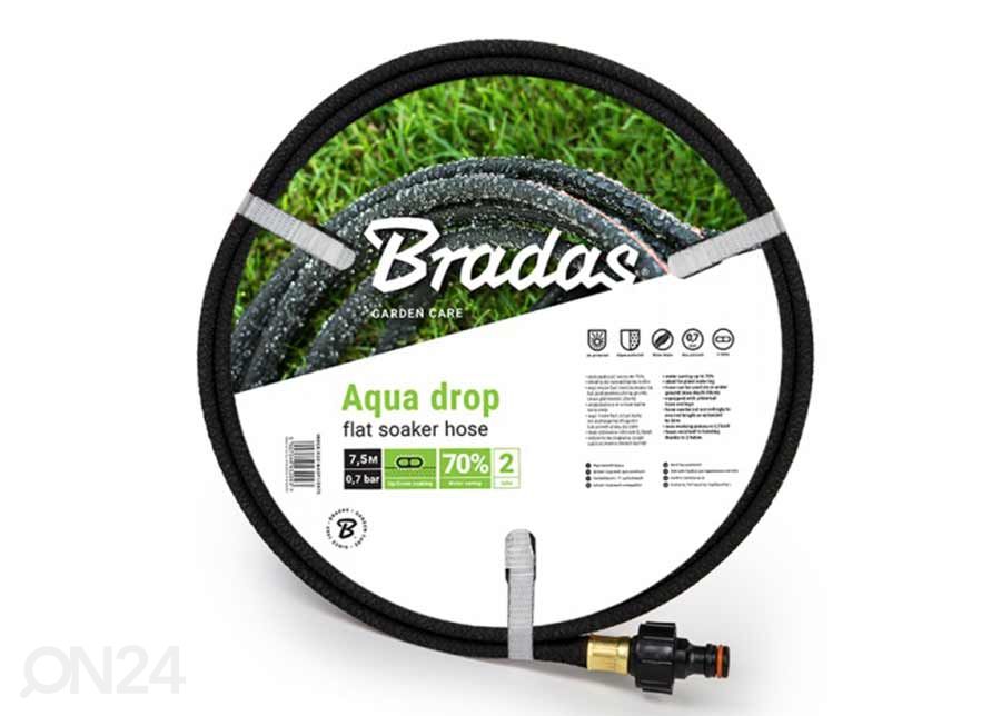 Huokoinen kasteluletku Bradas Aqua-Drop Flat ½", 7,5 m kuvasuurennos