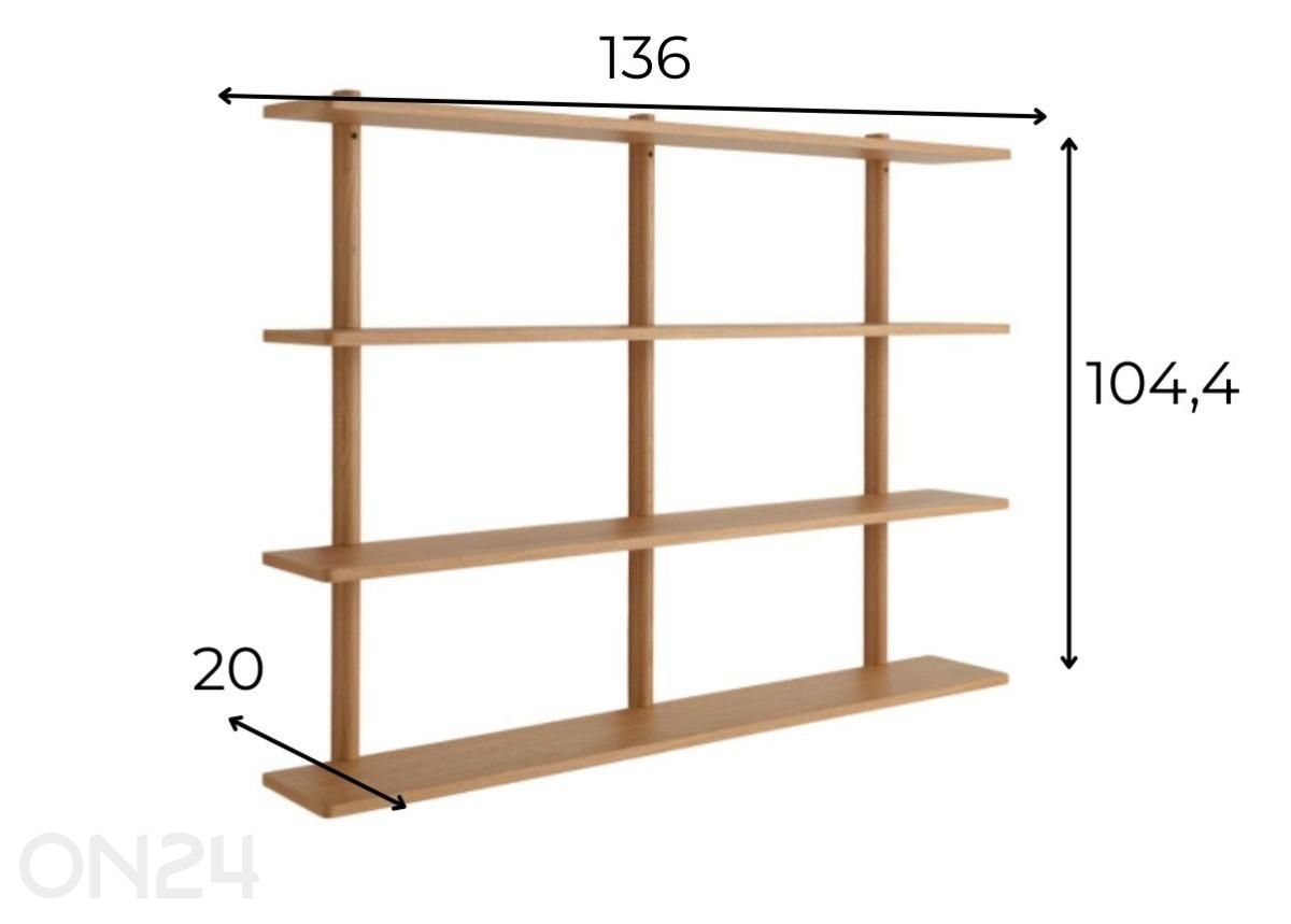 Hylly Arc kuvasuurennos mitat