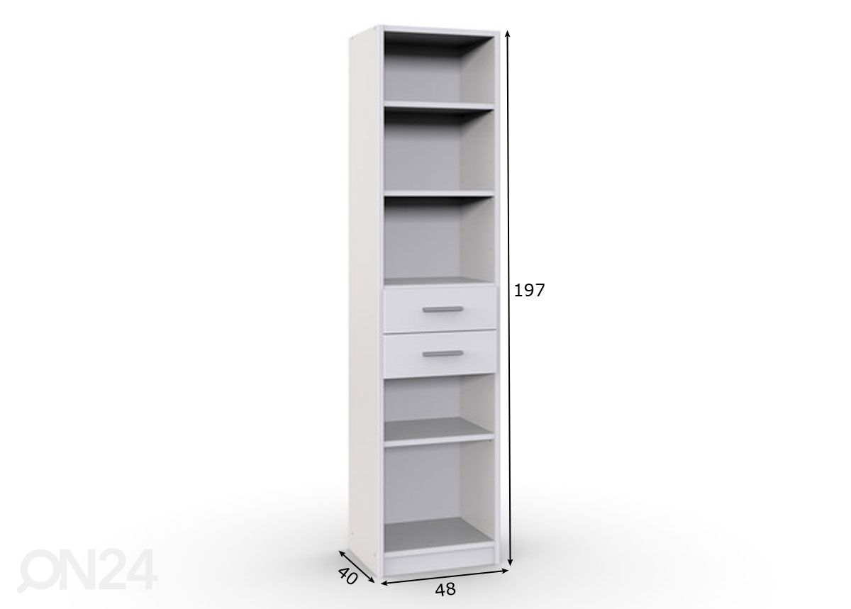 Hylly Borkum 48 cm kuvasuurennos mitat