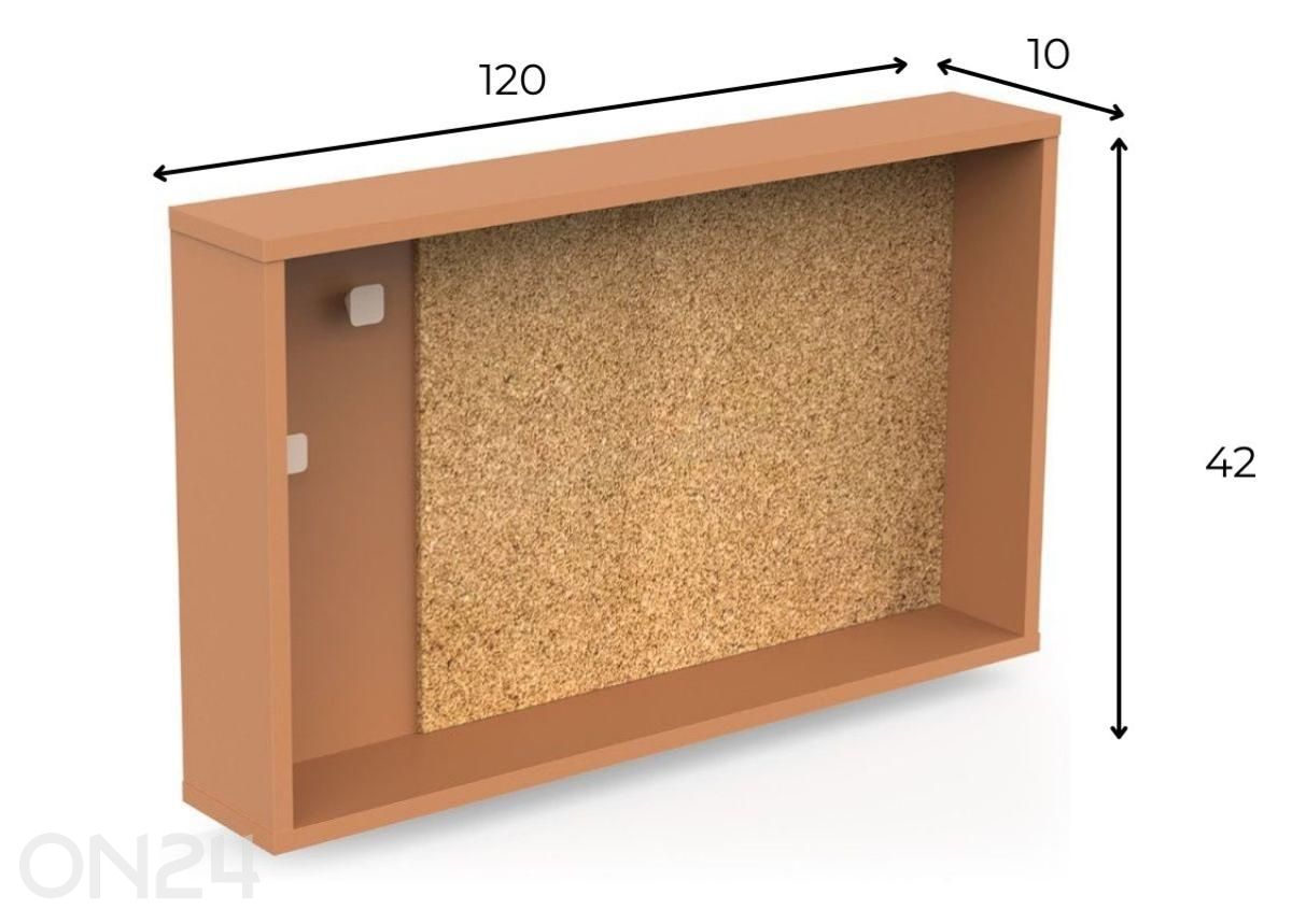 Hylly Camillia + LED kuvasuurennos mitat