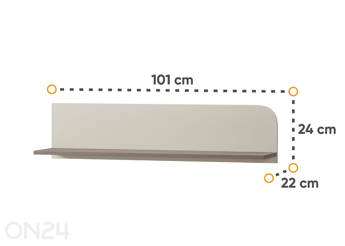 Hylly Harmony kuvasuurennos mitat