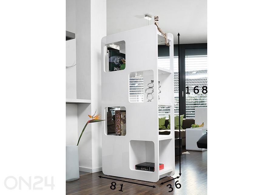 Hylly / tilanjakaja 81x36x168 cm kuvasuurennos mitat