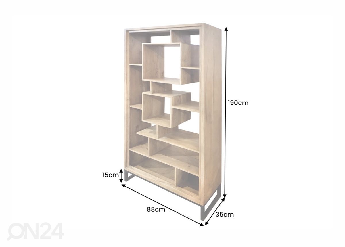 Hyllykkö Cubus 88 cm kuvasuurennos mitat