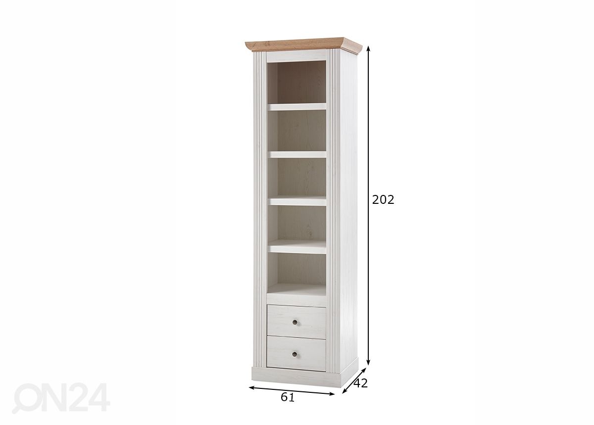 Hyllykkö Westminster 61 cm kuvasuurennos mitat