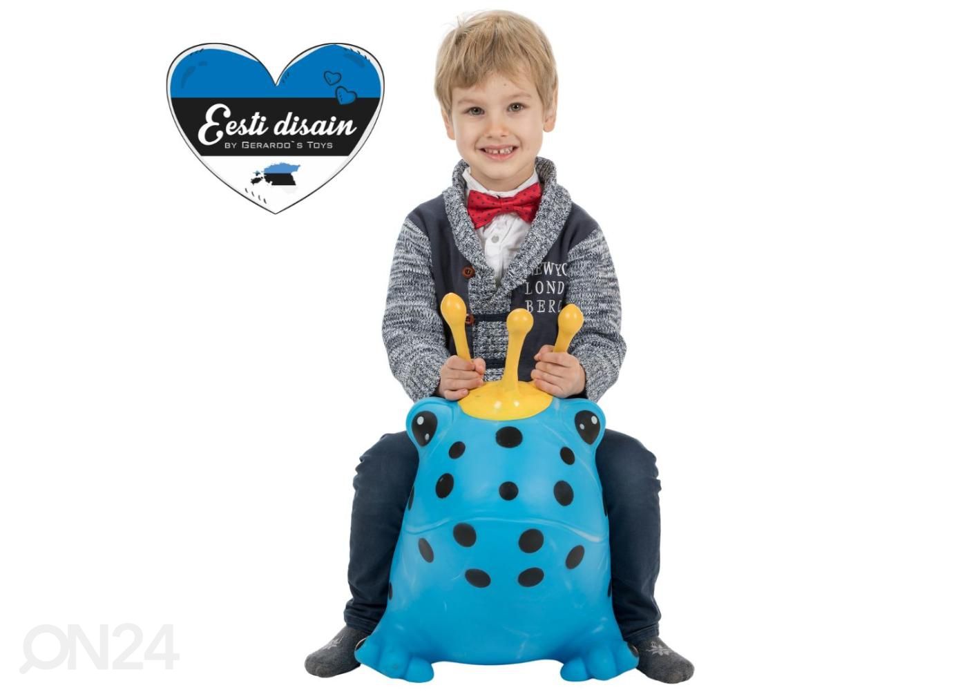 Hyppylelu Jumpy Sininen Sammakko Gerardo's Toys kuvasuurennos